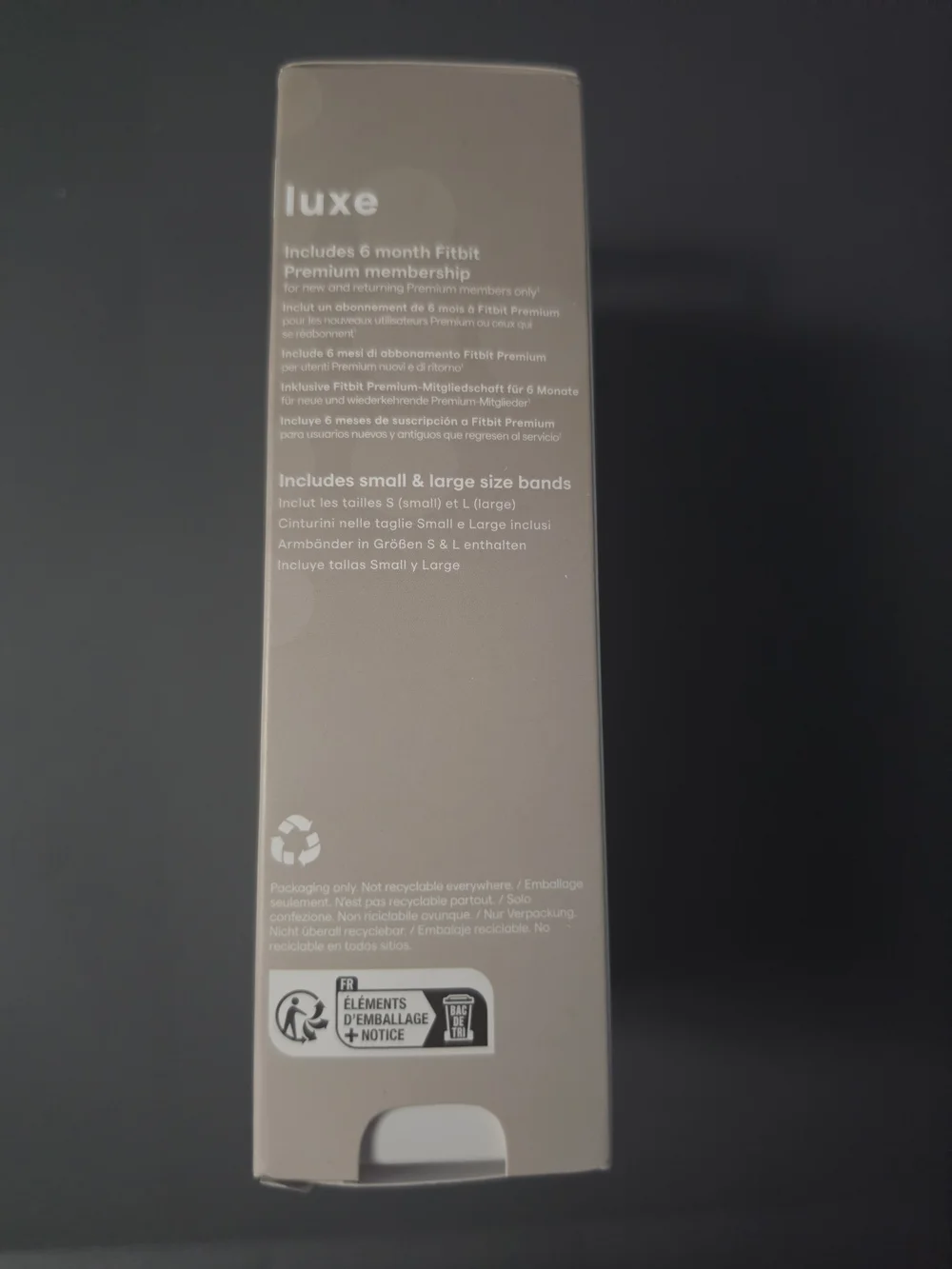 Fitbit Luxe Fitness & Wellness Tracker - Gold Case with White Band
